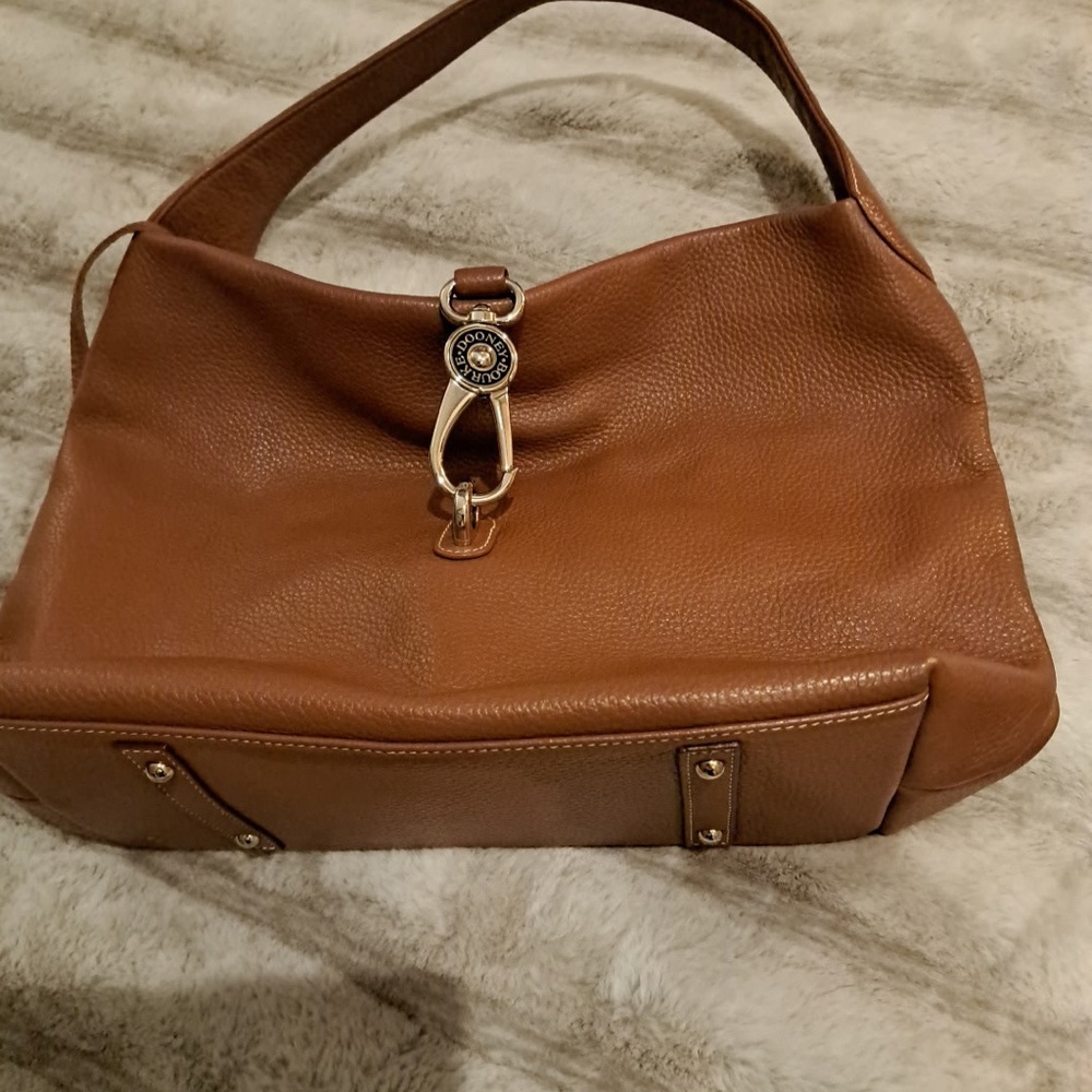 Dooney & Bourke Lucca Leather Logo Lock Hobo - Picture 2 of 15